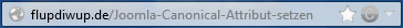 richtig gesetzte Joomla! Canonical Angabe im Browser
